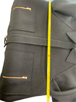 JAC + JACK - Black Felt Wool Zip Up Jacket Sz S