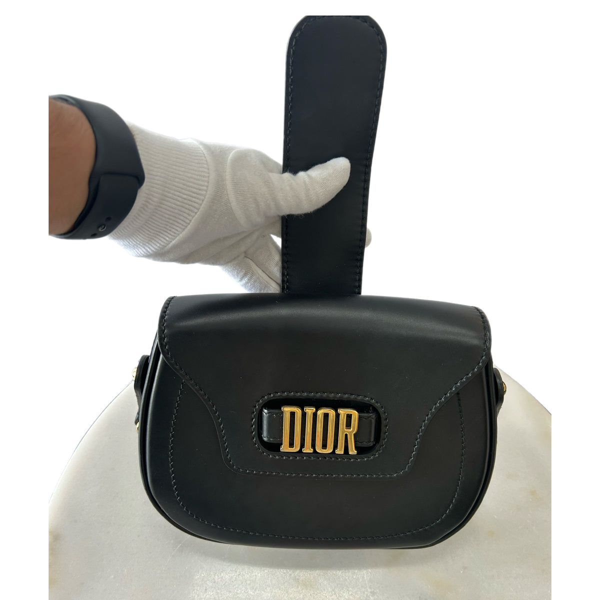 DIOR - D-Fence Black Saddle Bag & Two Straps
