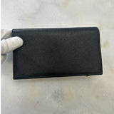 PRADA - Black Saffiano Triangle Wallet