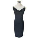 FENDI - Black Cowl Neck Slip Dress Sz S