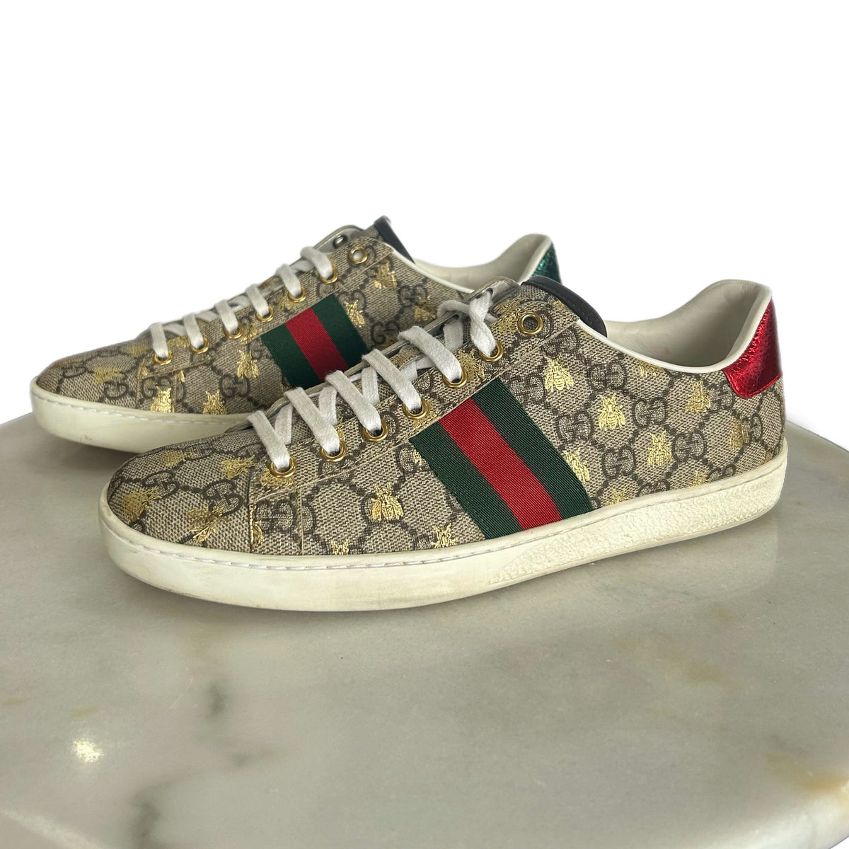 GUCCI - Ace Bee GG Supreme Sneakers Sz 38.5