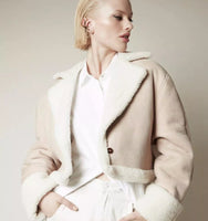 SASS & BIDE - Lamb Shearling 2 in 1 - Jacket & Coat Sz M