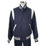 GOLDEN BEAR - Hayes Leather-Panelled Wool-Blend Bomber Jacket