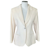 CHANEL - Cream Wool Blazer Sz FR 40