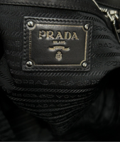 PRADA - Black Leather Tote / Shoulder Bag