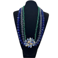 MIU MIU - Crystal & Pearl Beaded Necklace
