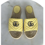 GUCCI - GG Marmont Espadrille Slides Sz 38.5