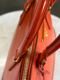 PRADA - Saffiano Orange Vernis Dome Bag