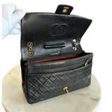 CHANEL - Black Quilted Classic Flap Shoulder Bag