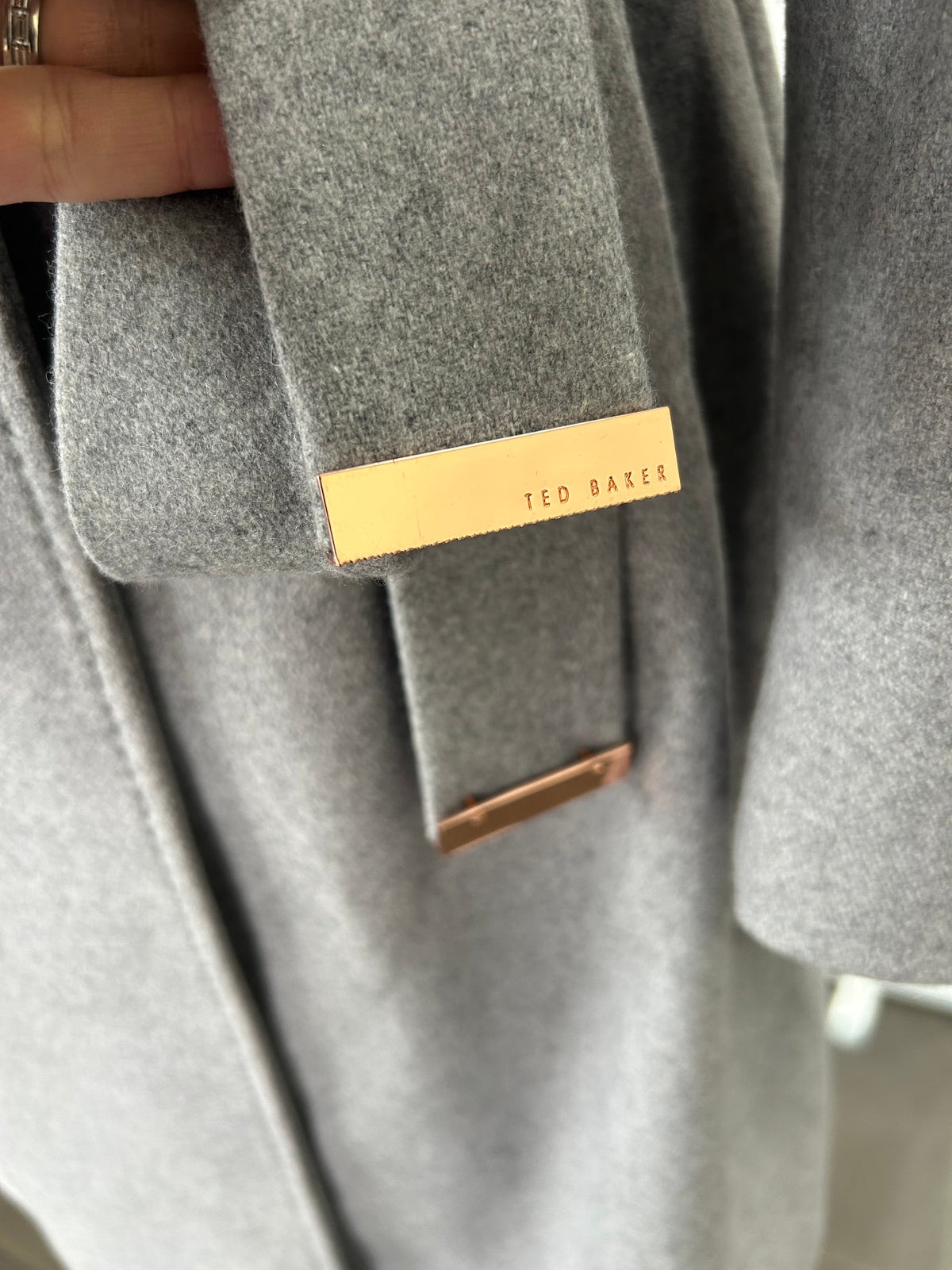 TED BAKER - Sandra Funnel Neck Wrap Coat Sz 2