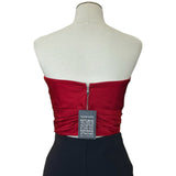 ALEXANDER McQUEEN - Red Silk Bustier Sz 44