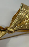 CHRISTIAN DIOR - Vintage Gold Plated Bow Brooch