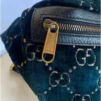 GUCCI - Velvet GG Monogram Belt Bag