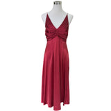 ZIMMERMANN - Silk Ruched Picnic Midi Dress Wine Red Sz 2