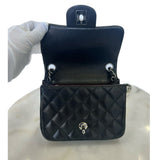 CHANEL - Mini Square Flap Bag in Black
