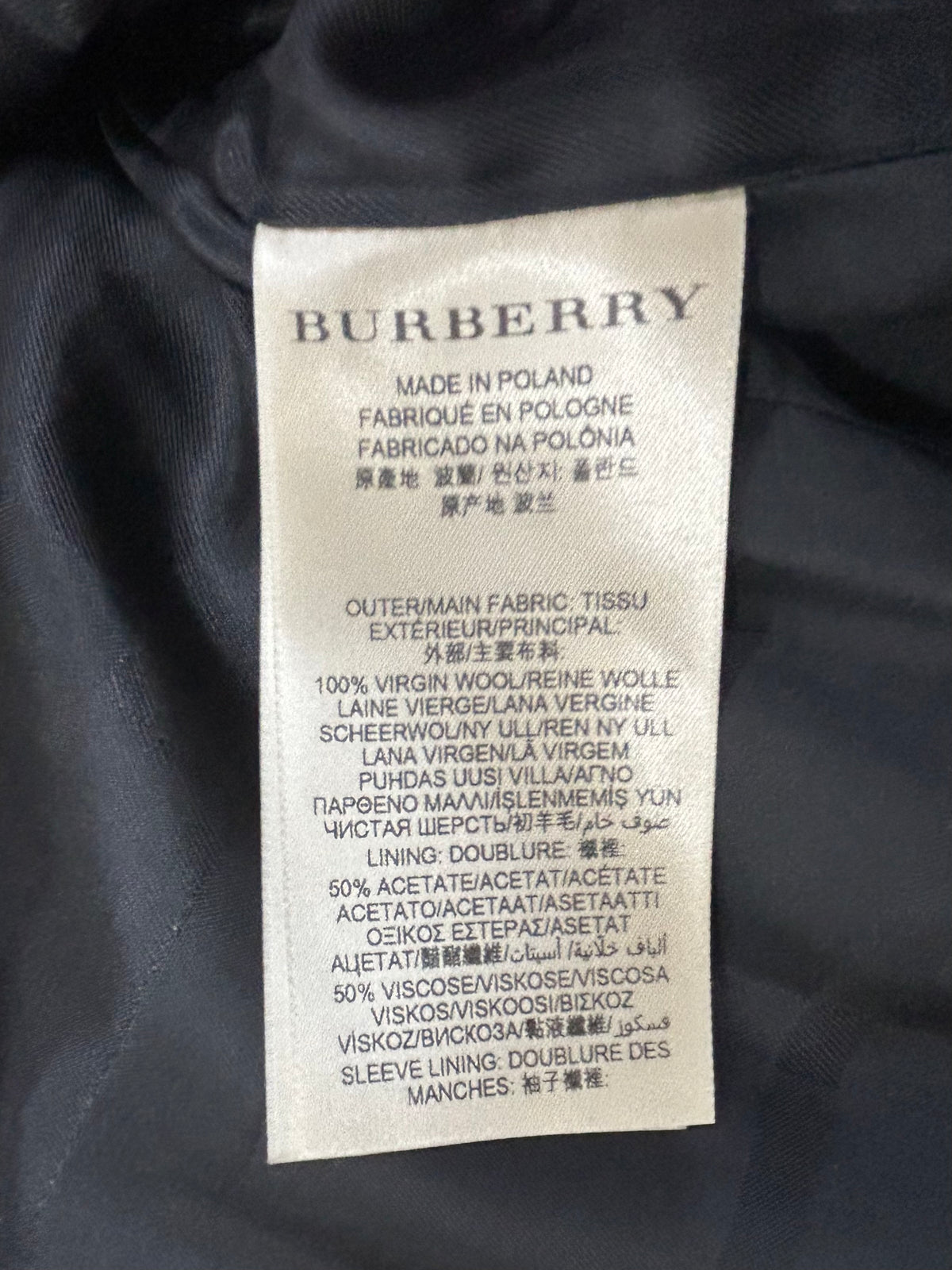 BURBERRY - Burgundy Virgin Wool Coat Sz 6-8