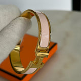 HERMÈS - Clic H Bracelet Rose Candeur GM