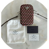 PRADA - Geometric-Print Nylon Pouch Bag