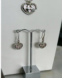 GUCCI - Love Britt Interlocking GG Heart - Silver & Opal Set