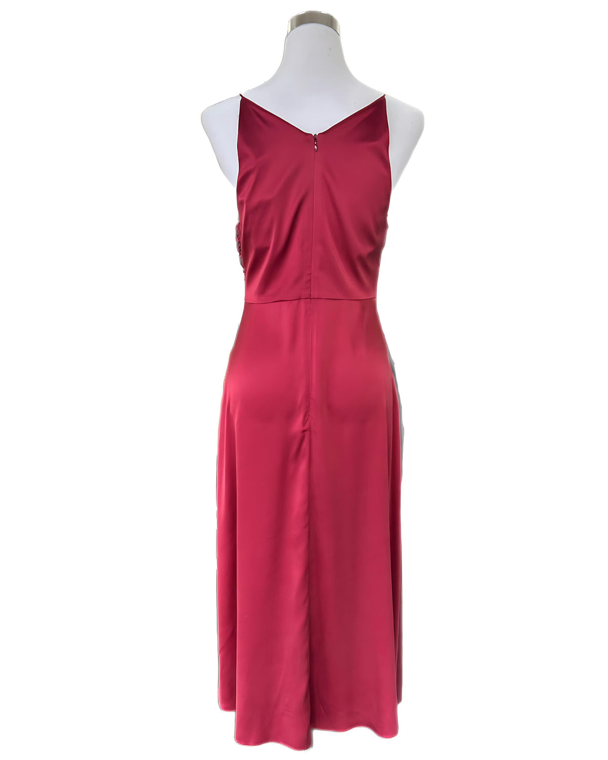 ZIMMERMANN - Silk Ruched Picnic Midi Dress Wine Red Sz 2