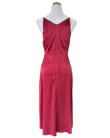 ZIMMERMANN - Silk Ruched Picnic Midi Dress Wine Red Sz 2