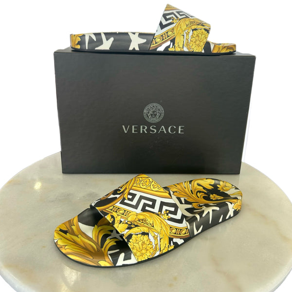 VERSACE - Barocco Rubber Slides Sz 40