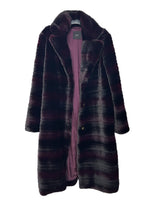 HUSK - Imperial Aubergine Longline Faux Fur Coat Sz L