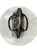 PRADA - Vernis Saffiano Dome Bag in Black