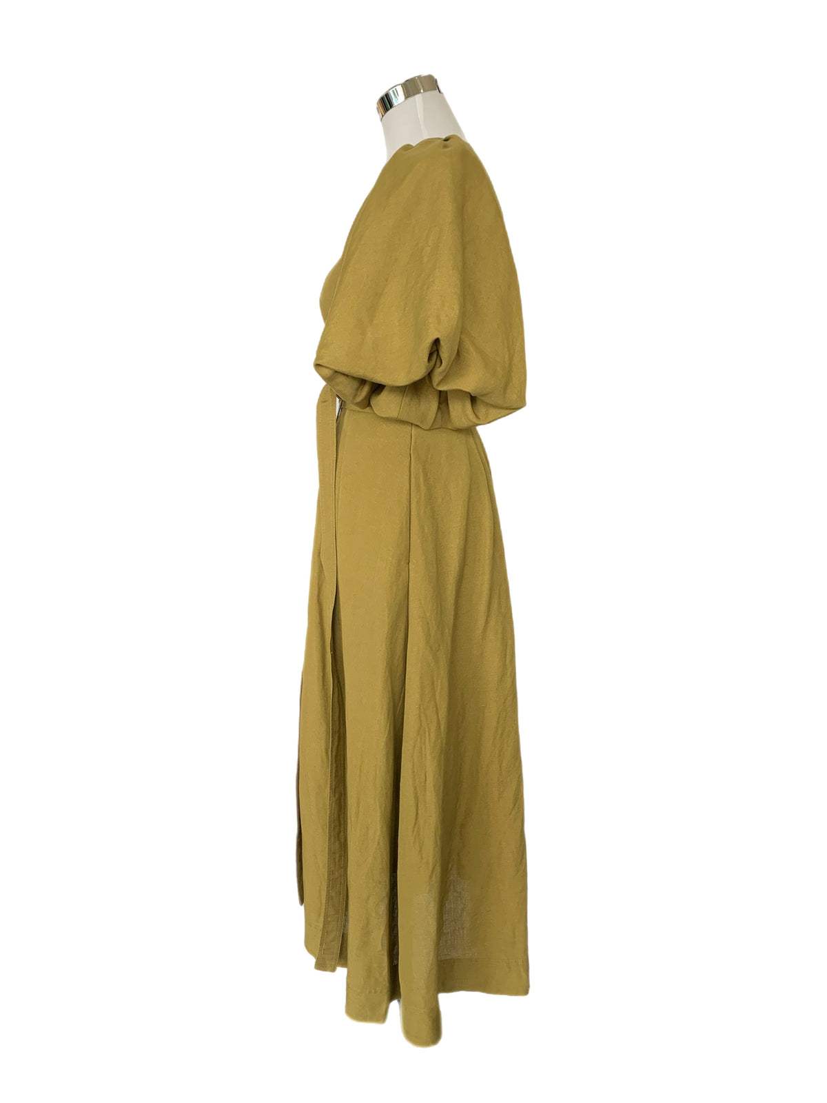 AJE - Evermore Puff Sleeve Dress in Olive Sz 6