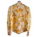 ZIMMERMANN - Tempo Scalloped Shirt in Yellow Sz 1