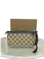 GUCCI - GG Canvas Wristlet Pochette Bag