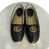 GUCCI - GG Marmont Leather Espadrilles Sz 39