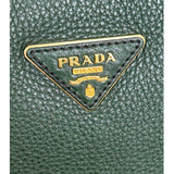 PRADA - Vitello Daino Leather Crossbody Bag - Deep Green