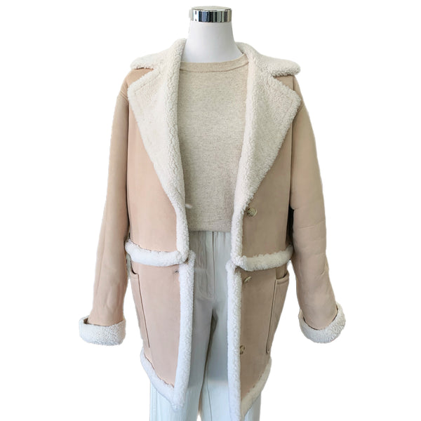 SASS & BIDE - Lamb Shearling 2 in 1 - Jacket & Coat Sz M