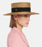 GUCCI - Bee Embellished Lamé Straw Hat