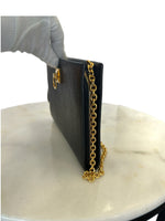 MULBERRY - Iris Chain Wallet in Black Grain Leather