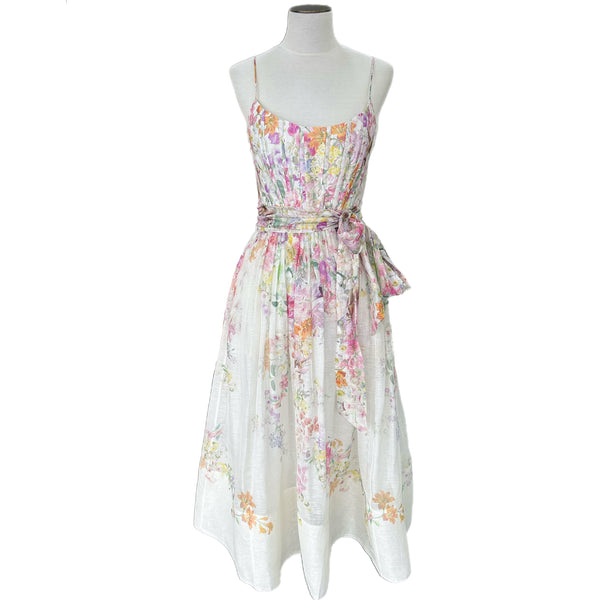 ZIMMERMANN - Natura Corset Midi Dress Sz 3