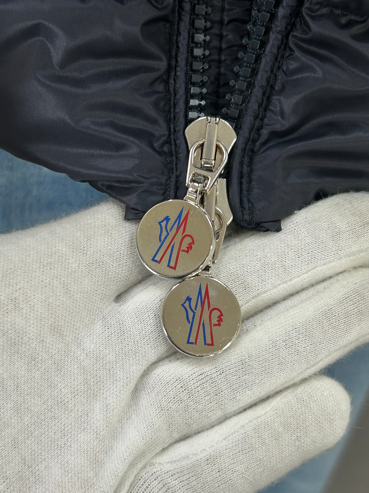 MONCLER - Maglia Tricot Hooded Navy Cardigan Sz XL