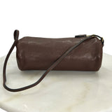 MIU MIU - Nappa Brown Leather Pouch Bag