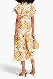ZIMMERMANN - Rosa Roll Cuff Linen Jumpsuit Sz 1