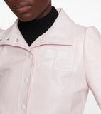 COURREGES Paris - Re-edition Vinyl Cropped Jacket 42 / Suit AUS 10