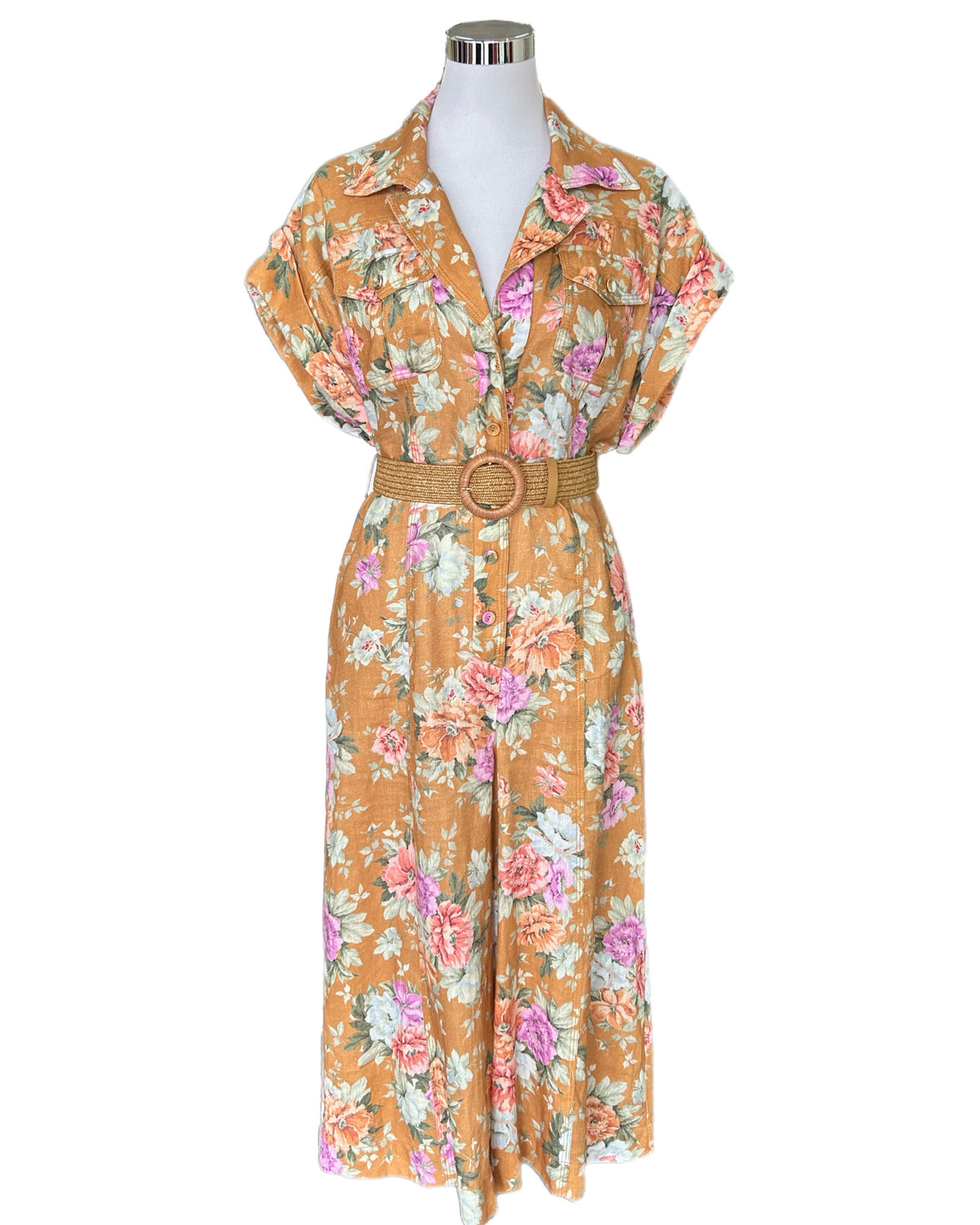 ZIMMERMANN - Pattie Floral Print Linen Jumpsuit Sz 3