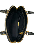 PRADA - Vernis Saffiano Dome Bag in Black