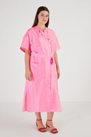 OROTON - Candy Pink Silk Dress Sz 14 (Suit 10-14)
