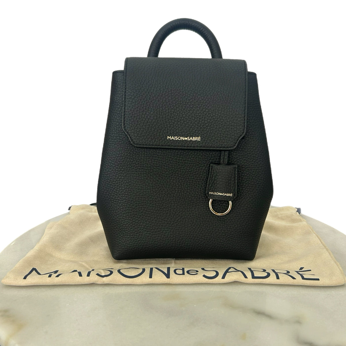 MAISON de SABRÉ - Mini Black Soft Leather Backpack