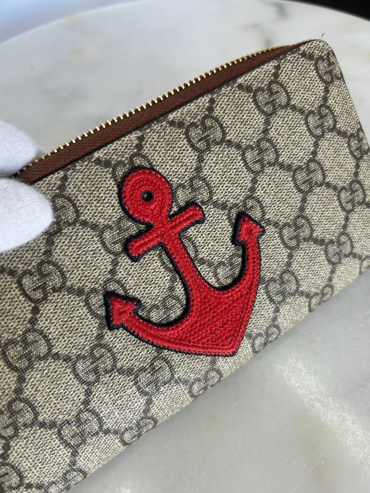 GUCCI - GG Monogram Anchor Wallet