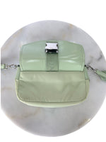 PRADA - Green Pocket Leather & Nylon Crossbody Bag