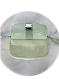 PRADA - Green Pocket Leather & Nylon Crossbody Bag