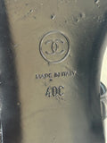 CHANEL - Pearl & Leather Bow Sandals Sz 40C