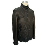 BURBERRY - Black Lamb Leather Jacket Sz 50
